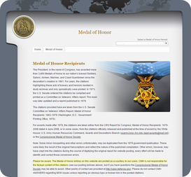 Medal of Honor official website
